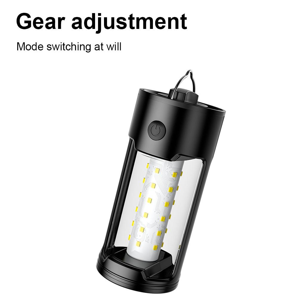 Camping Lamp Outdoor 2 Gear Dimmable LED Hiking Tent Lantern IPX45 Waterproof Indoor Household Night Riding Light