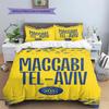 Maccabi Tel Aviv F.C Pattern Bedding,Quilt Set Quilt Cover Pillowcase Home Birthday Gift(1 * duvet cover + 2 * pillowcase, without core)