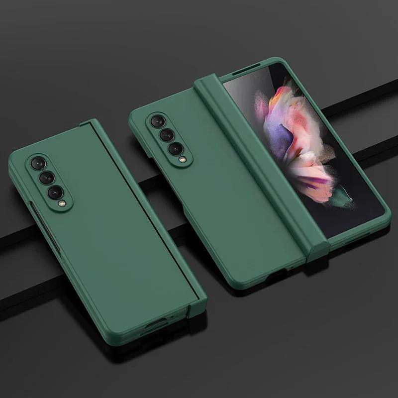 Чехол для телефона цвета конфет для Samsung Galaxy Z Fold 6 5 4 3 5G с шарнирной пластиковой задней крышкой B03