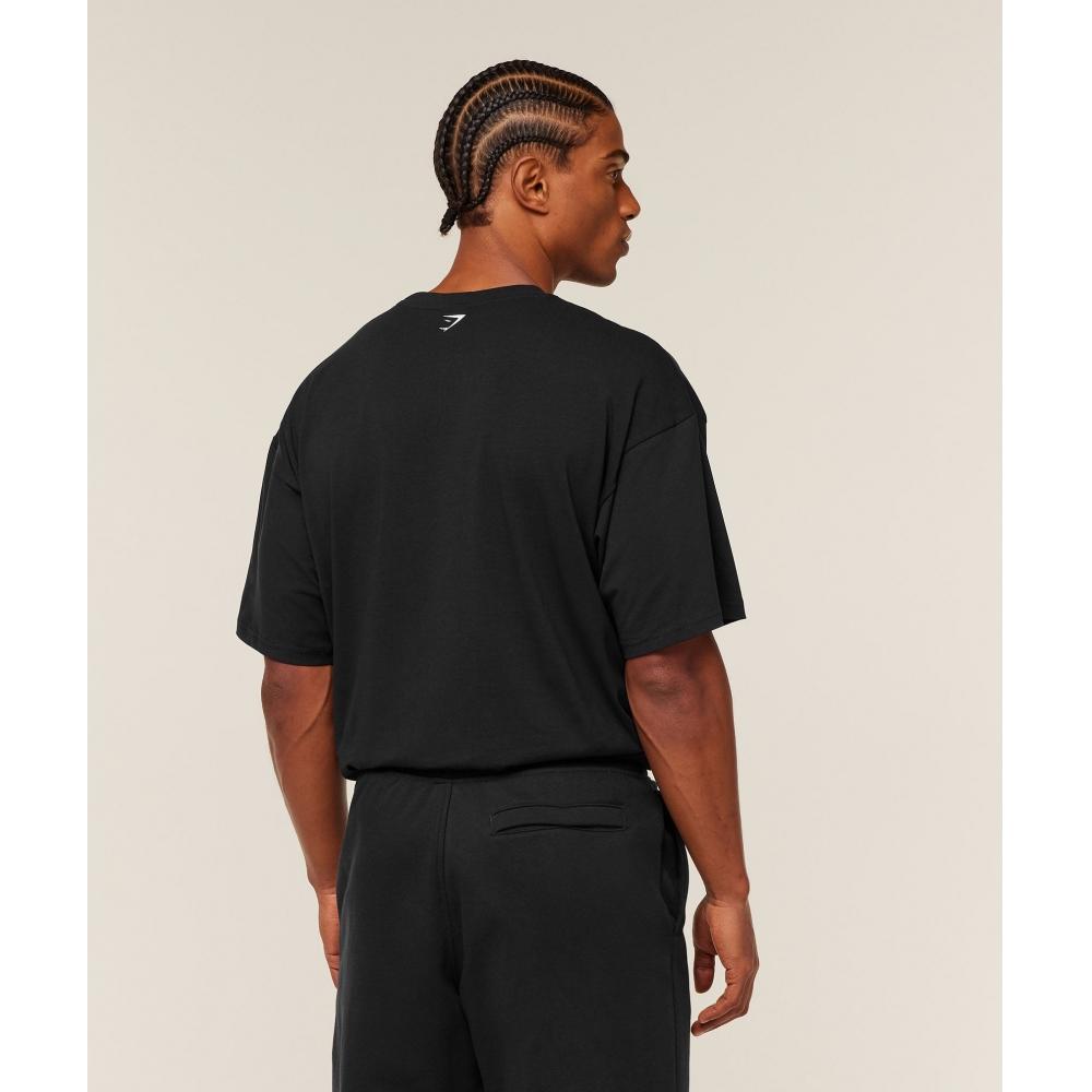 Gymshark Тяжелая работа Бро Графическая футболка Gs Черный A4c8i Bb2j