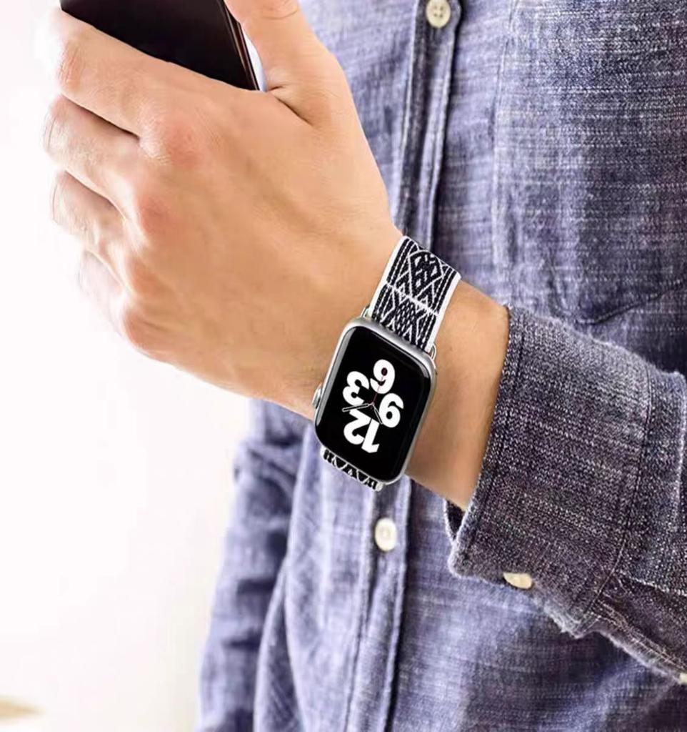 5 шт. Нейлоновые ремешки для Apple Watch 49 мм 45 мм 44 мм 40 мм 38 мм Для женщин и мужчин, Регулируемые, Для Apple Watch Series 11 10 Ultra 3 2