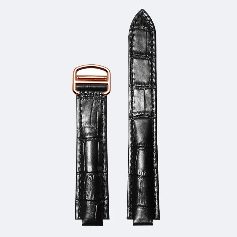 Ремешок для часов Dermis для мужчин Для Cartier синий воздушный шар большой, средний и маленький выпуклый кожаный ремешок для женских часов14.8/16.8/18.11/20.12