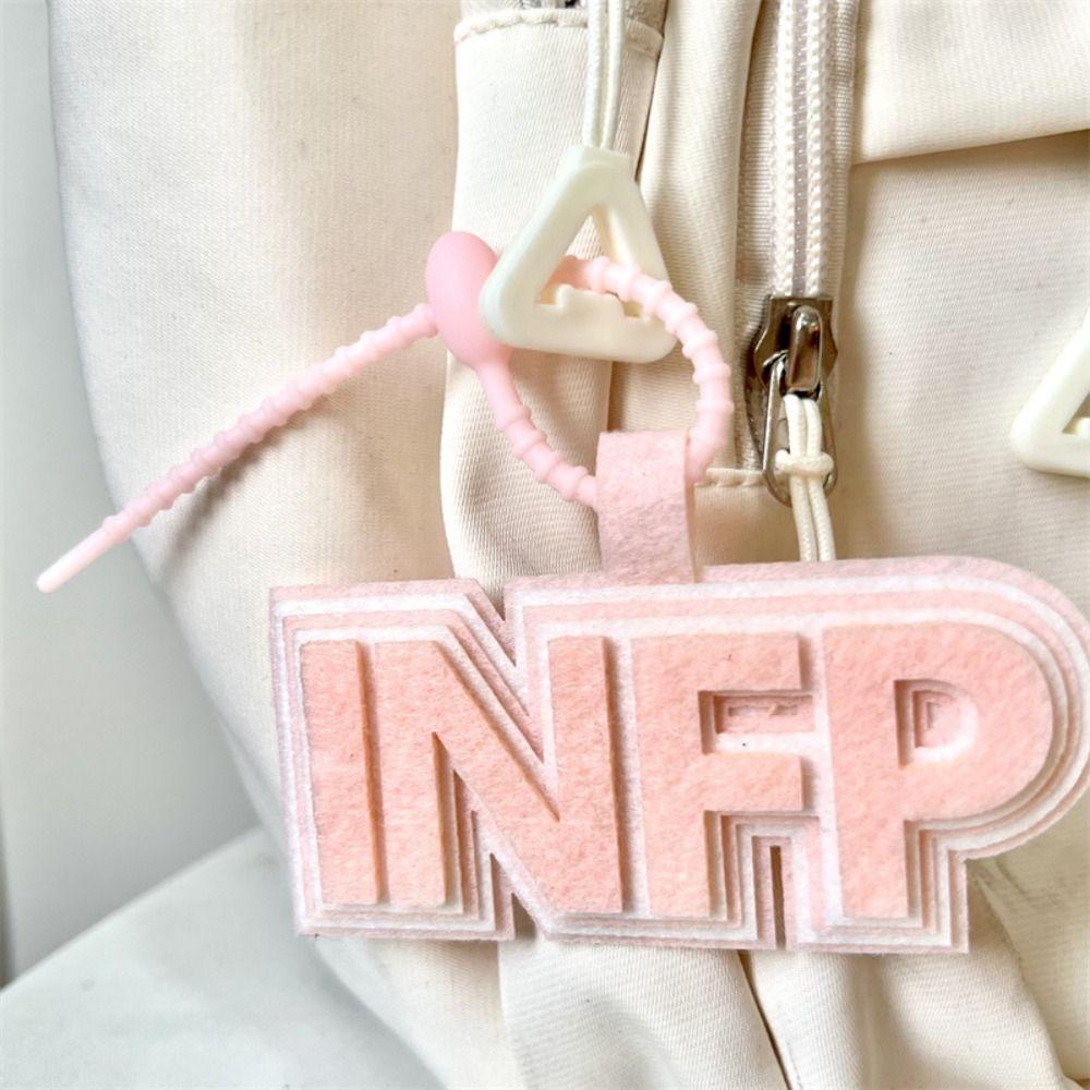 Letter MBTI Key Chain Korean Style 16 Type Personality Key Chain Non-woven Pendant Decoration