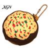 Soft TPR Squeeze Toy with Hanging Chain Simulated Octopus Meatball Shape Portable Keychain Stress Relief Ball Material Pinching Decompressing