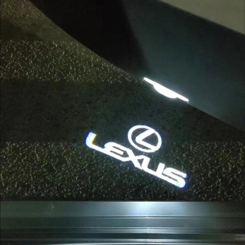 HFHT9 New upgrade Laser Decor Lamp Glass Projection Car Accessories HD LED For Lexus RX GX LS LX IS GS RC UX Series ES200 ES250 ES260