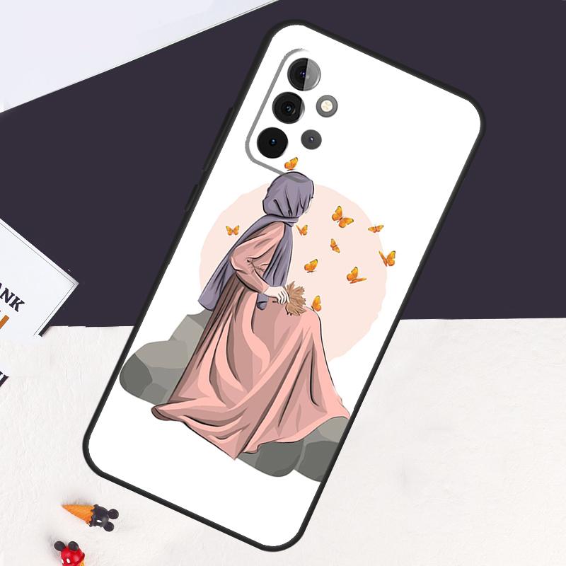 Мусульманский Исламский Арабский Хиджаб Чехол для Девочки для Samsung Galaxy A05 A06 A26 A16 A56 A36 A22 A32 A52 A54 A34 A14 A55 A15 A53 A33 A35