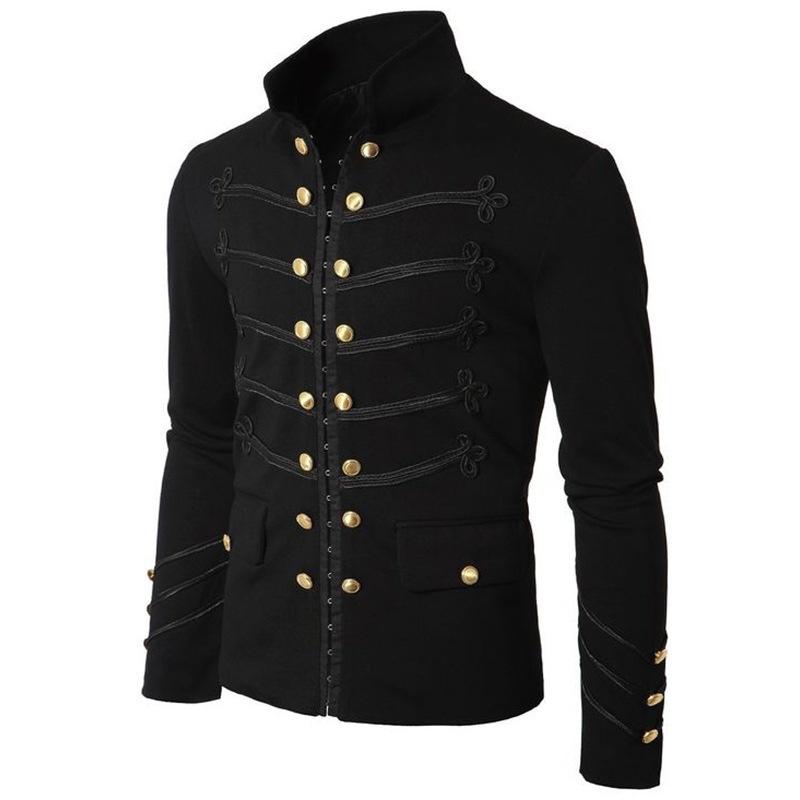 Fashionable Men's Double Breasted Medieval Jacket Perfect For Halloween Parties