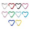 20 шт. карабин в форме сердца, прочный алюминиевый брелок, зажим, пружинный крючок, пряжка для рюкзака, бутылка для воды, аксессуары для кемпинга на открытом воздухе