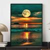 Новое поступление 5D DIY Полная круглая алмазная живопись "Луна над морем" Вышивка крестом Домашний декор Подарок