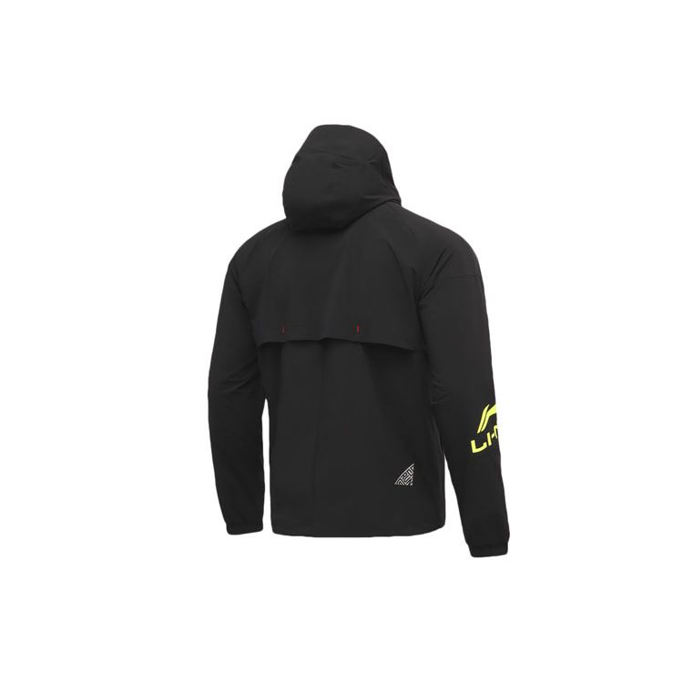 Li-Ning Куртка с капюшоном и логотипом Color Block, мужская, черная, AFDR039-2