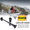 Electric Train Truck Air Horn Kit with Compressor Super Loud Waterproof Simple Installation Vehicle Loudspeaker Truck Car SUV Air Horn Set