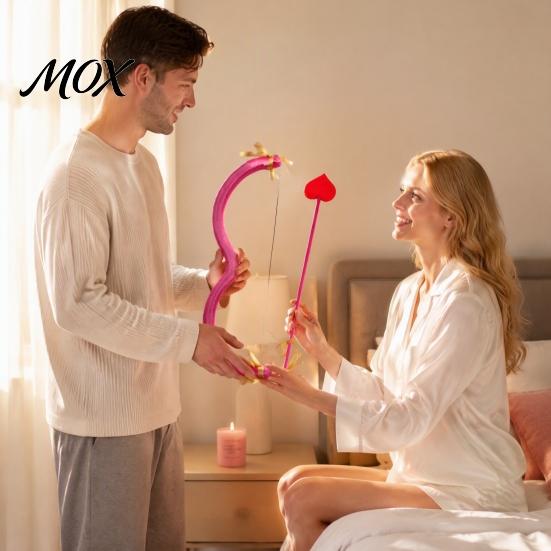 Stage Performance Accessory Cupid Bow And Arrow Costume Accessory, Valentine's Day Mini Play Set with Heart for Halloween Cosplay Party Favors, Photo