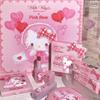 Набор косметики Pink Bear Hello Kitty, помада S01+S05, ручное зеркало, палитра для макияжа, 1 предмет