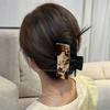 Horsehair Leather American Cow Boy Style Hair Claws Fashion Leopard Pattern Retro Rectangle Hair Clips