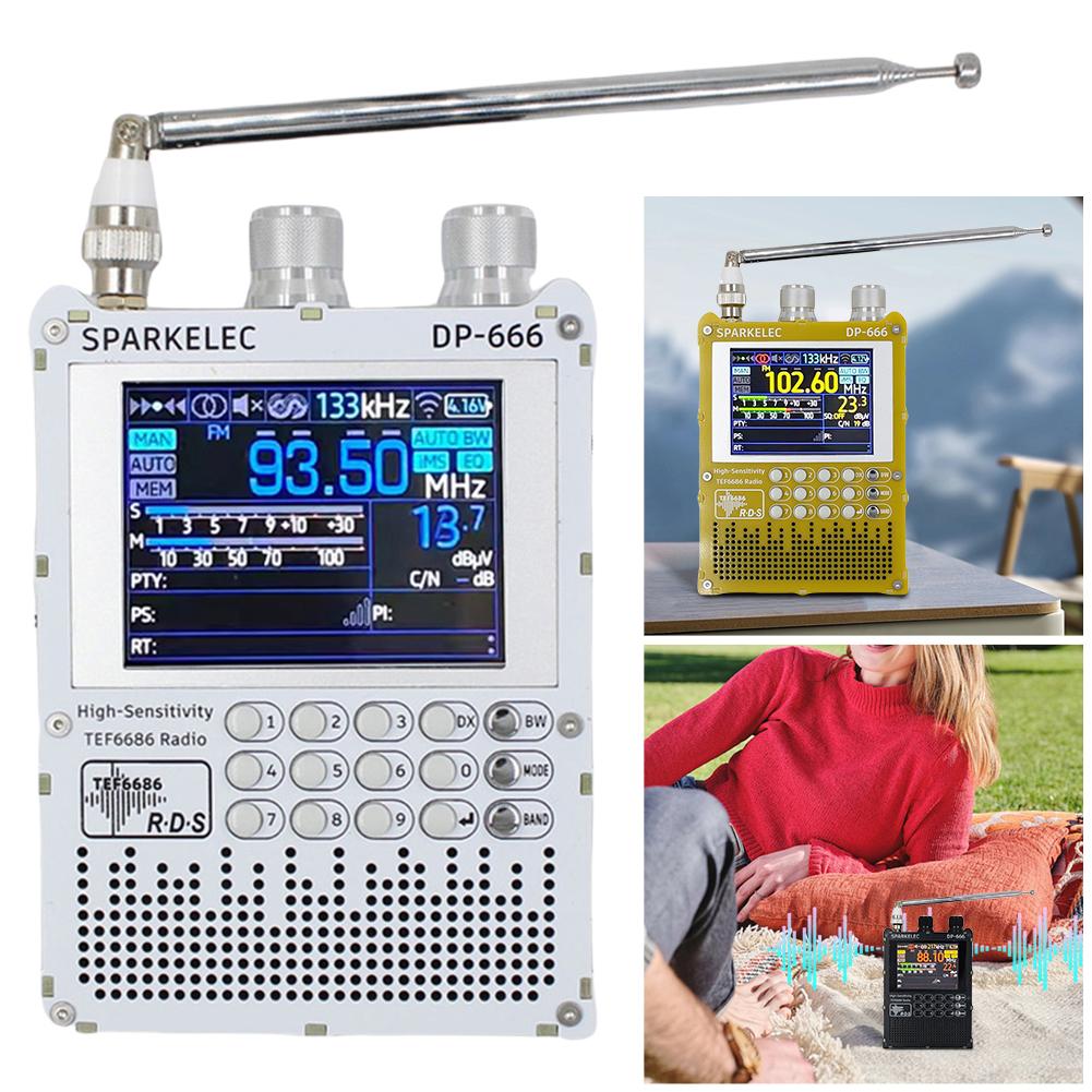 Радио DP-666 TEF6686 Высокая Чувствительность Полный Диапазон FM AM Коротковолновое Радио Высокая Чувствительность DSP Приемник