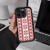 G-Украина Узор Орнамент Для IPhone 17 Pro Max 16 15 14 13 12 11 Plus Черный Мягкий Чехол для Телефона
