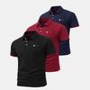 3Pack Polo shirts, 3button stand-up collar, 2tone cuffs, soft, lightweight, moisture-wicking, and breathable golf apparel