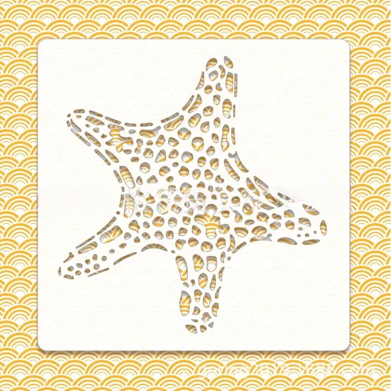 1 шт. 13*13 см белый ПЭТ морские животные серии полые трафареты скрапбукинг настенный плакат граффити аэрозольная краска картина раскрашивание формы