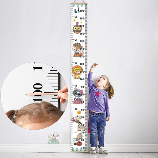 Wall Hanging Kids Growth Chart Precise Scale Children Room Nursery Bedroom Baby To Adults Boys Girls Height Measurement Ruler