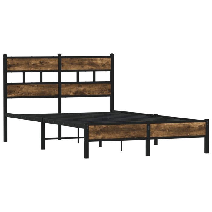 VidaXL Cadre de lit sans matelas avec tête de lit 120x200 cm, lit double, meuble de chambre à coucher, lit d'appoint, lit, 4017198