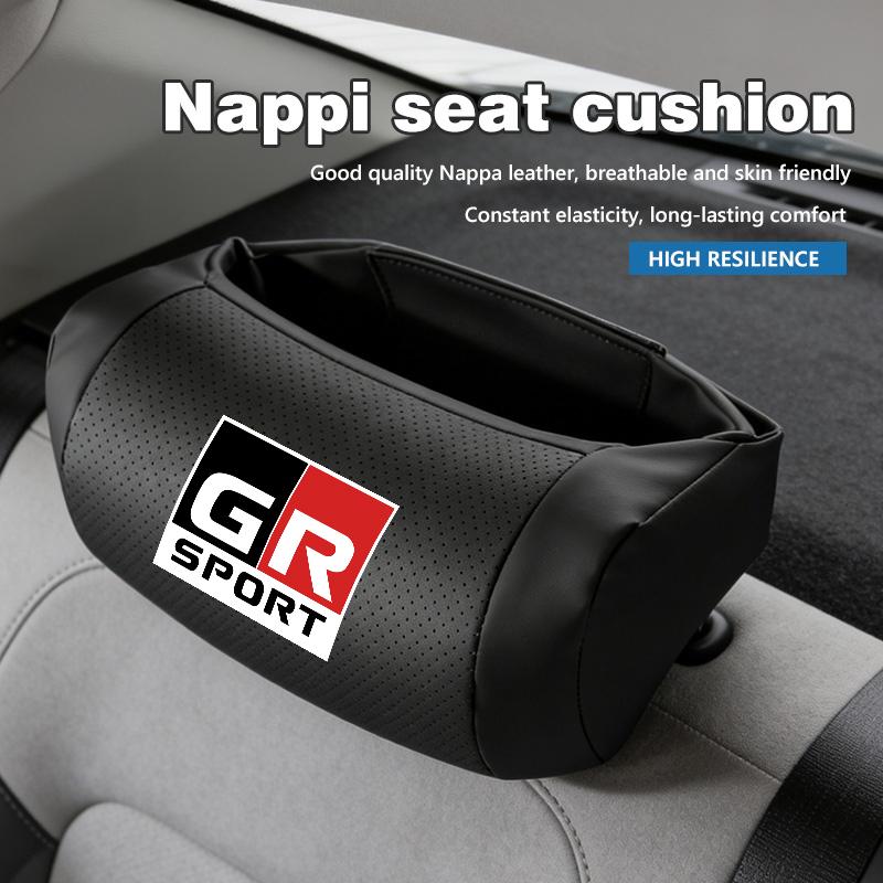 For Toyota Car Accessories Seat Headrest Auto Logo Neck Pillow GRsport Hilux Aygo Yaris Corolla Rav4 GR Auris