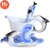 Hi Ceramic Enamel Color Coffee Cup with Saucer and Spoon Sets Dolphin Teacup Milk Mug Gift Drinkware