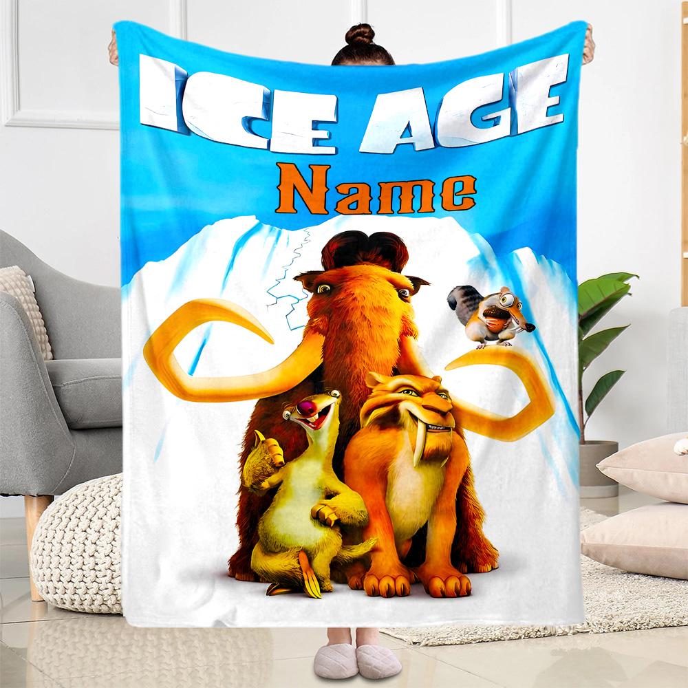 Ice Age Adventure Blanket Warmthful Decor Suitable for Bedding Chair Couch for All Occasions Stylish Decor Unique Gift for Family and Friends Camping