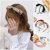 Girls Women Vintage Bow Hair Bands Bow Bezel Headwear Headband Wide Hairband