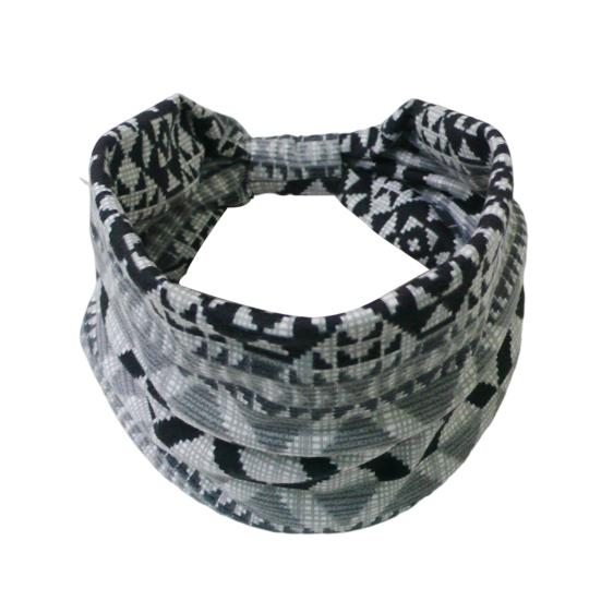 Bohemia Style Yoga Headband Floral Pattern Knot Design Wide Hairband Sweat Absorbing Fitness Sport Headband Head Wrap