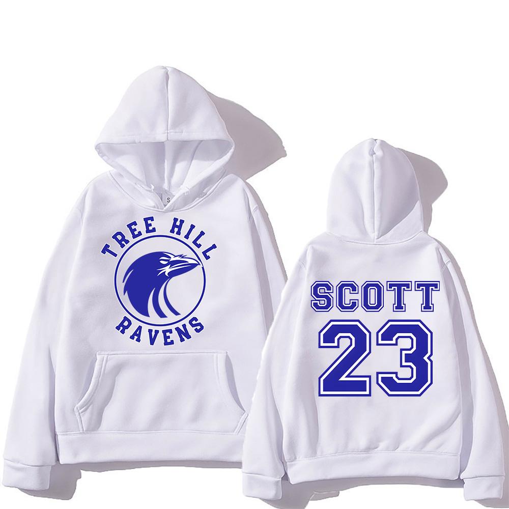 Tree Hill Ravens Scott 23 Hoodies Basketball Fans Sweatshirts Autumn Winter Loose Pullover Unisex High Street Sportswear Clothes