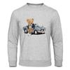 Толстовка с капюшоном Teddy Bear Beside The Car, мужская повседневная теплая флисовая толстовка, подходящая для осени, с капюшоном, модный женский спортивный костюм большого размера