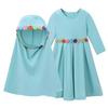Muslim Islamic Baby Girls' Ramadan Abaya with Hijab Full Length Robe Burka Maxi Little Kids/Toddler Baby Girl Dresses