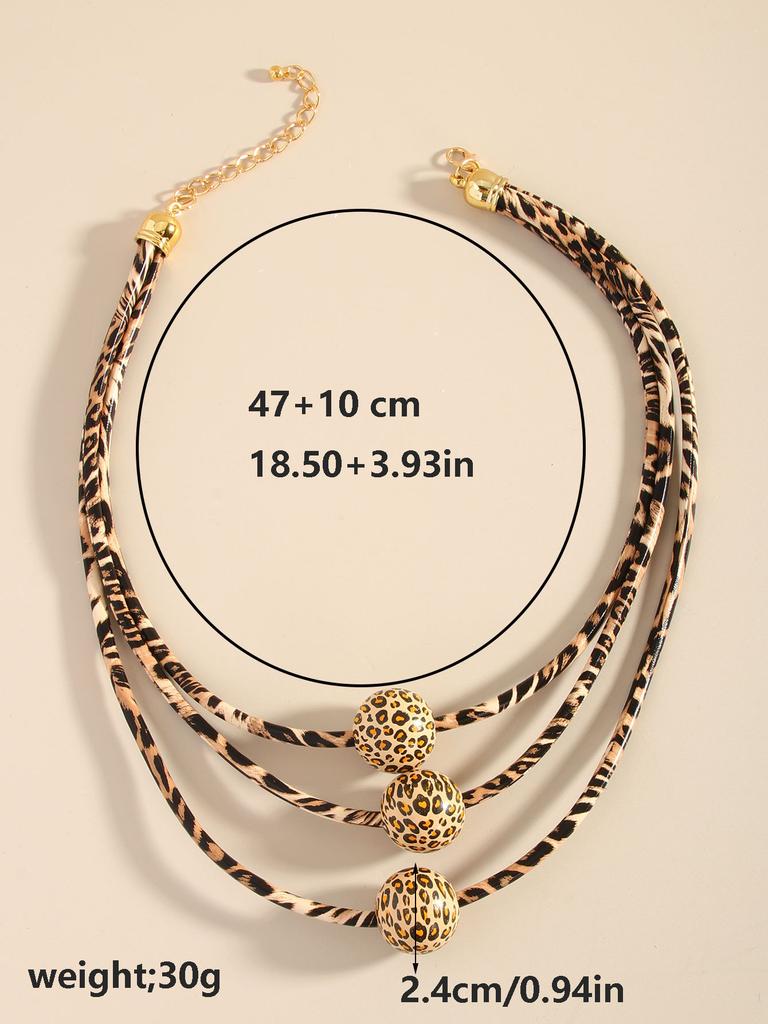 Модное леопардовое ожерелье для женщин и дам