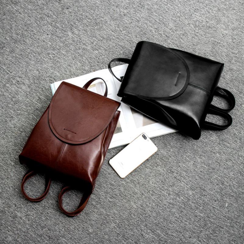 Johnature Модный рюкзак, женская сумка, универсальные сумки из коровьей кожи для отдыха, дорожные сумки, однотонные рюкзаки из воловьей кожи