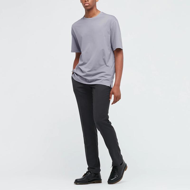 Uniqlo Мужская однотонная футболка с круглым вырезом, коллаборация Jil Sander, топ 436133-03