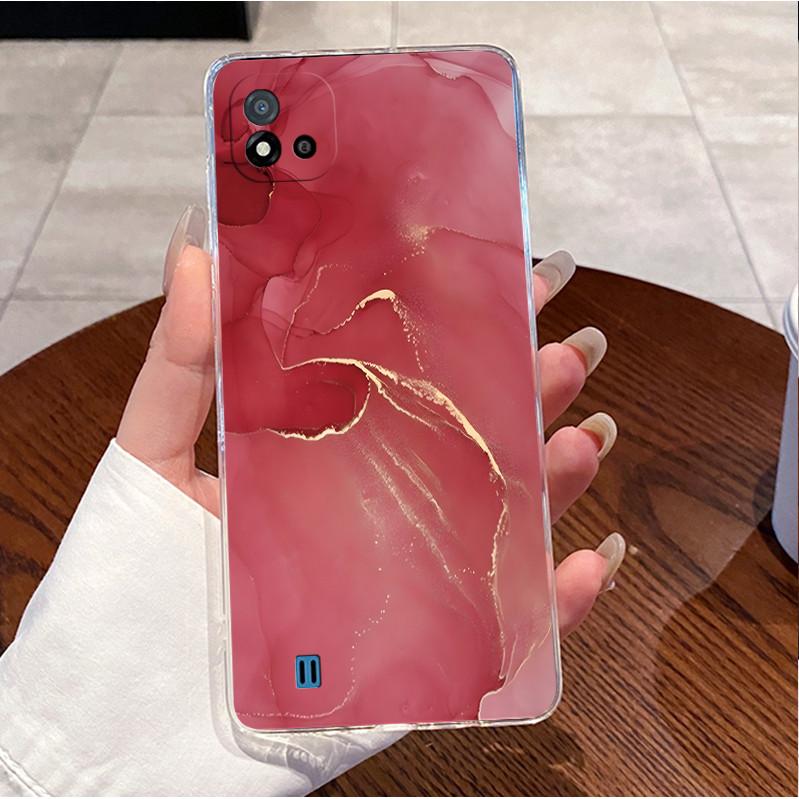 Для Realme C11 2021 RMX3231 Задняя крышка Для Realme C11 RMX2185 Чехол Прозрачный Роскошный Милый Сердце Любви Кролик Забавный Мягкий ТПУ Чехол для Телефона