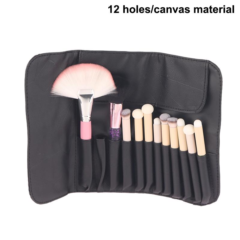 Складная сумка для кистей для макияжа с 12/14/23/29 отверстиями, органайзер для кистей для макияжа, дорожный косметический несессер для пудры