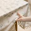 1 шт. Бежевая скатерть с кисточками из хлопкового кружева «Дейзи» для чайного столика, покрытие для стола для кухни в фермерском стиле, пикника, свадьбы, декора столовой