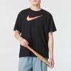 Nike Футболка мужская с принтом логотипа, свободного кроя, повседневная, для бега, фитнеса, тренировок, удобная, дышащая, с круглым вырезом, с коротким рукавом, топы, черная FV8407010