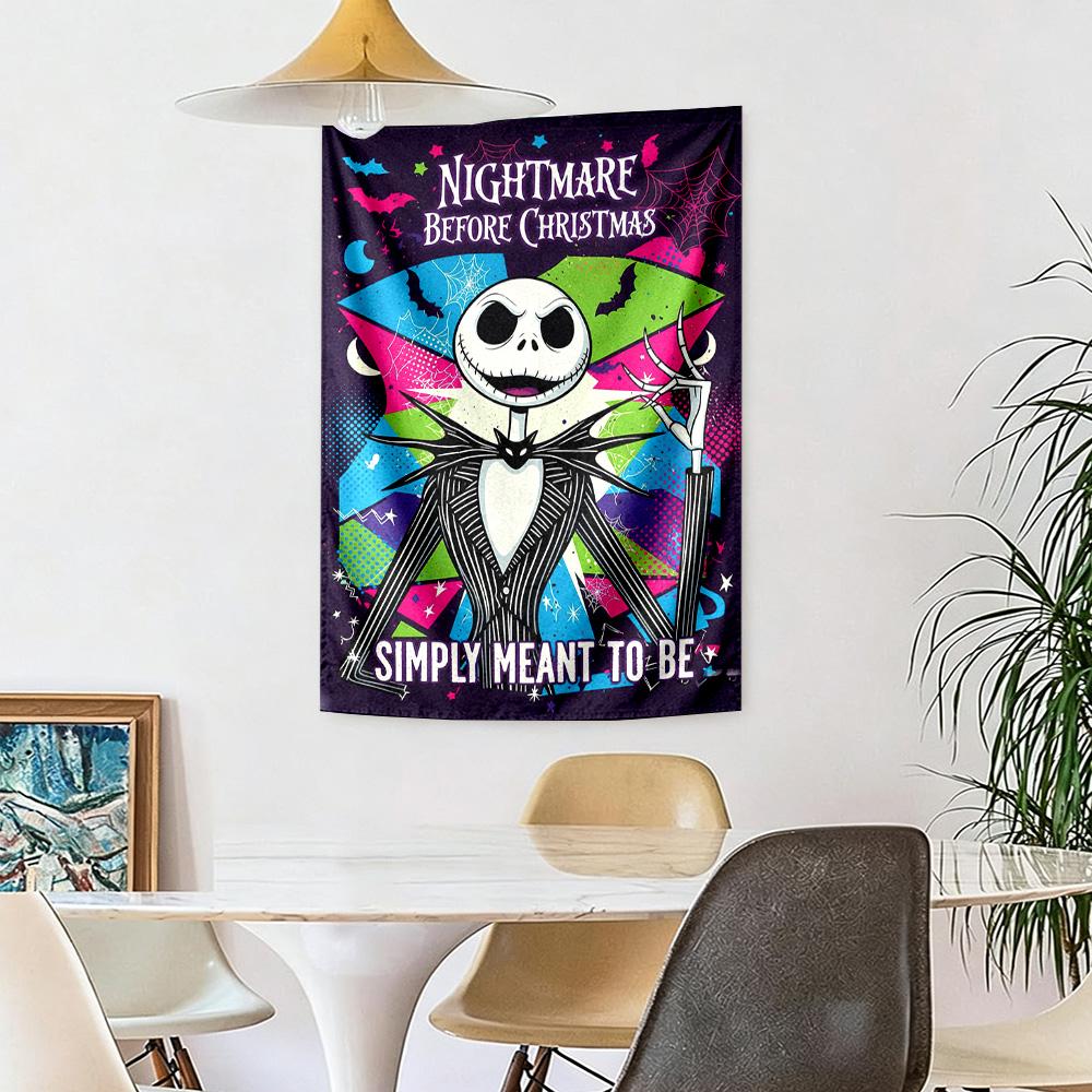 Christmas Nightmare Wall Decor Tapestry Art For Pet Memorial Birthdaywedding Party Backdrop Family Gift