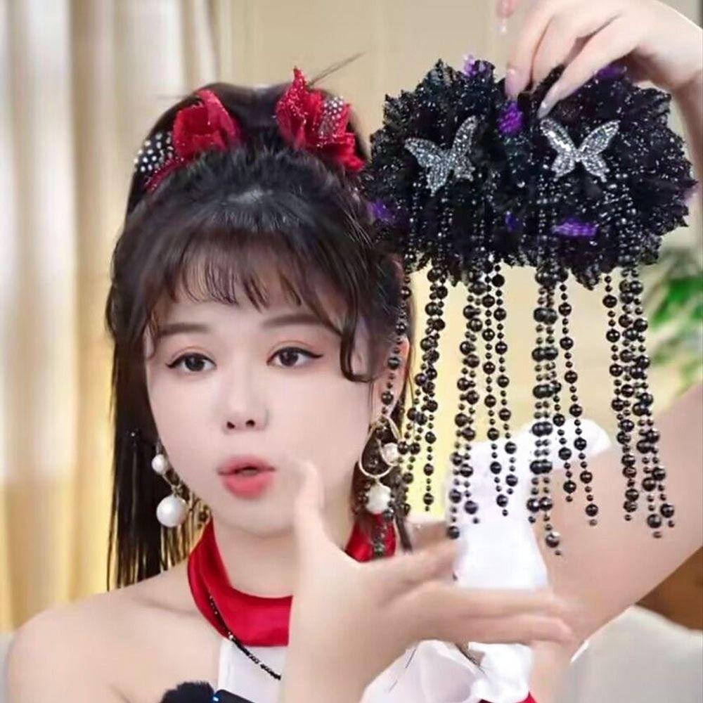 Feather Flower Pearls Hair Claw Cloth Hair Accessories Fashion Bow Hairgrips  for Girl