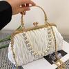 Luxury PU Leather Evening Bag for Women Chain Shoulder Messenger Bag