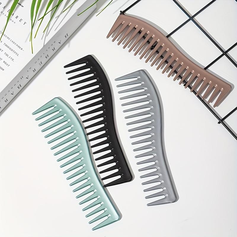 Men's Hair Grooming Tool - Wide-Tooth Styling Comb - Durable ABS Plastic Handle - Ergonomic Retro Design for Hair Dyeing