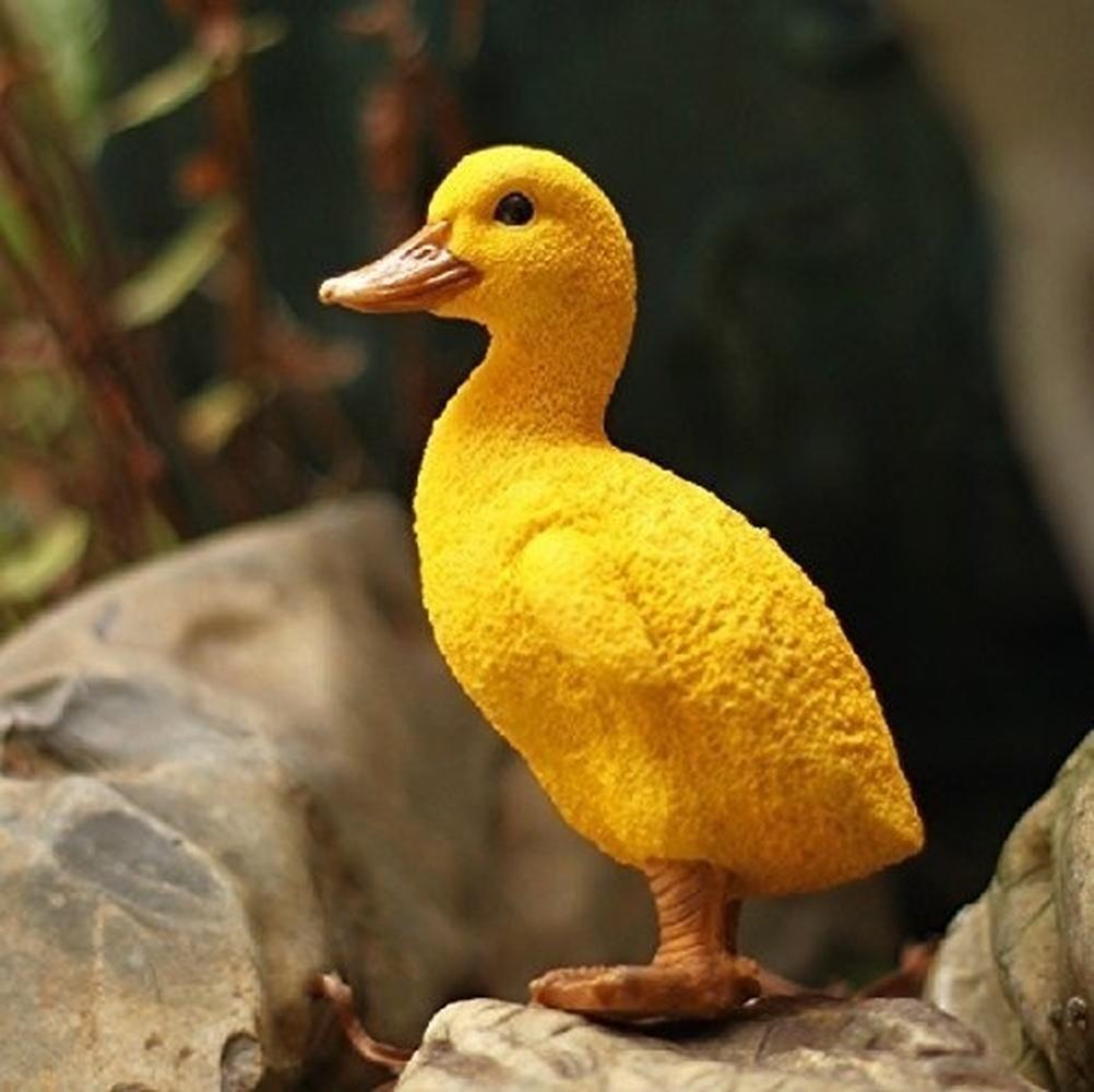 2 шт./пара статуэток из смолы в виде утки для украшения сада и двора, милые украшения для дома и сада из смолы в виде утки