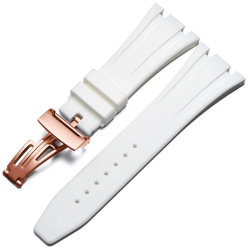 Silicone Watch Band for AP Aibi 15400 Royal Oak Series Waterproof Rubber Watch Straps Men Bracelet Accessories 26mm 27mm 28mm