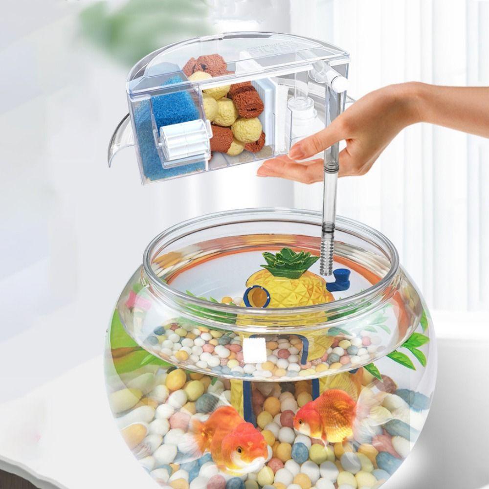 Прозрачный круглый фильтр для аквариума Бесшумный полукруглый фильтр-бокс Водопадный фильтр-бокс Главная