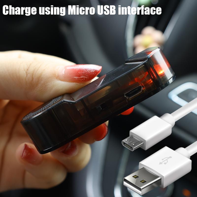 LED Car Fake Security Light Solar Powered Simulated Alarm Wireless Warning Anti-Theft Lamp with Air Freshener Function