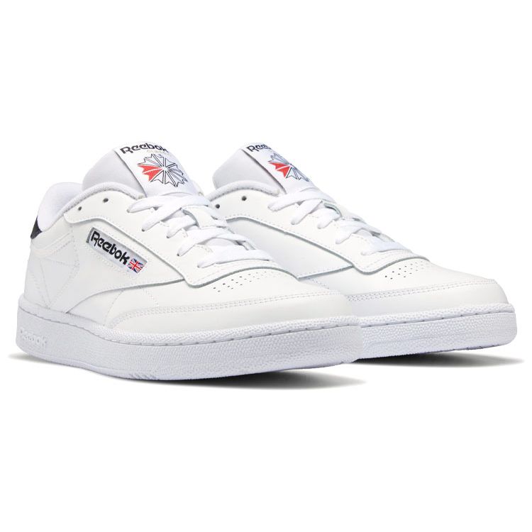 Reebok Club C 85 Balance Прочные Нескользящие Низкие Повседневные Кроссовки Мужские Кроссовки Белый Черный Красный GX7556