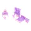 6 шт./компл. 1:12 кукольный домик, миниатюрный письменный стол, туалетный столик, тумбочка, кровать, модель мебели, декор, игрушки, аксессуары для кукольного дома