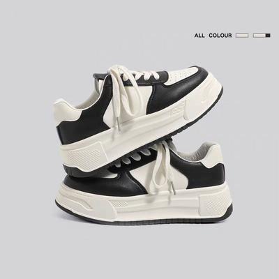 Оригинальные маленькие белые туфли женские осенние новые студенческие универсальные туфли на платформе с круглым носком, нишевые туфли на доске с большой головой